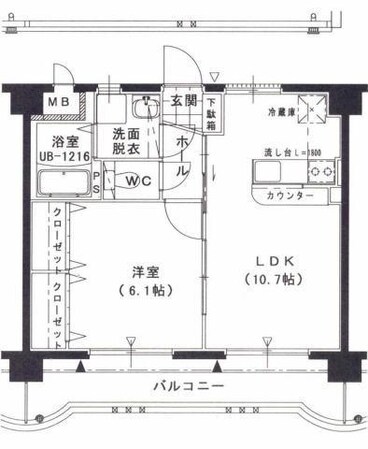 フローランテ・Iの物件間取画像